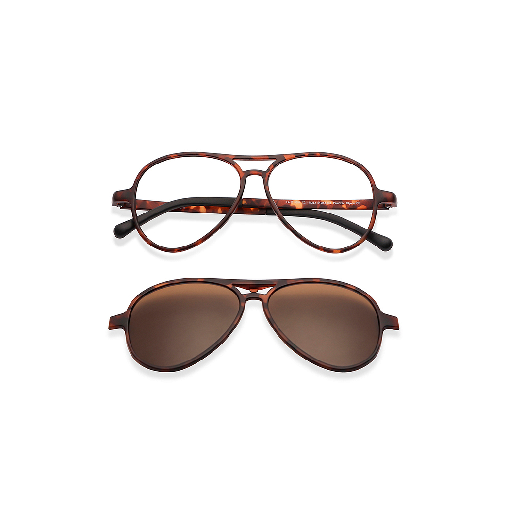 Lenskart Air Online Light Brown Full Rim Aviator right side