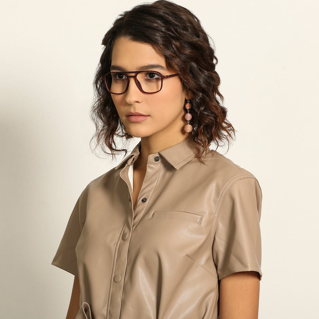 Lenskart Air Online Red Full Rim Square left side