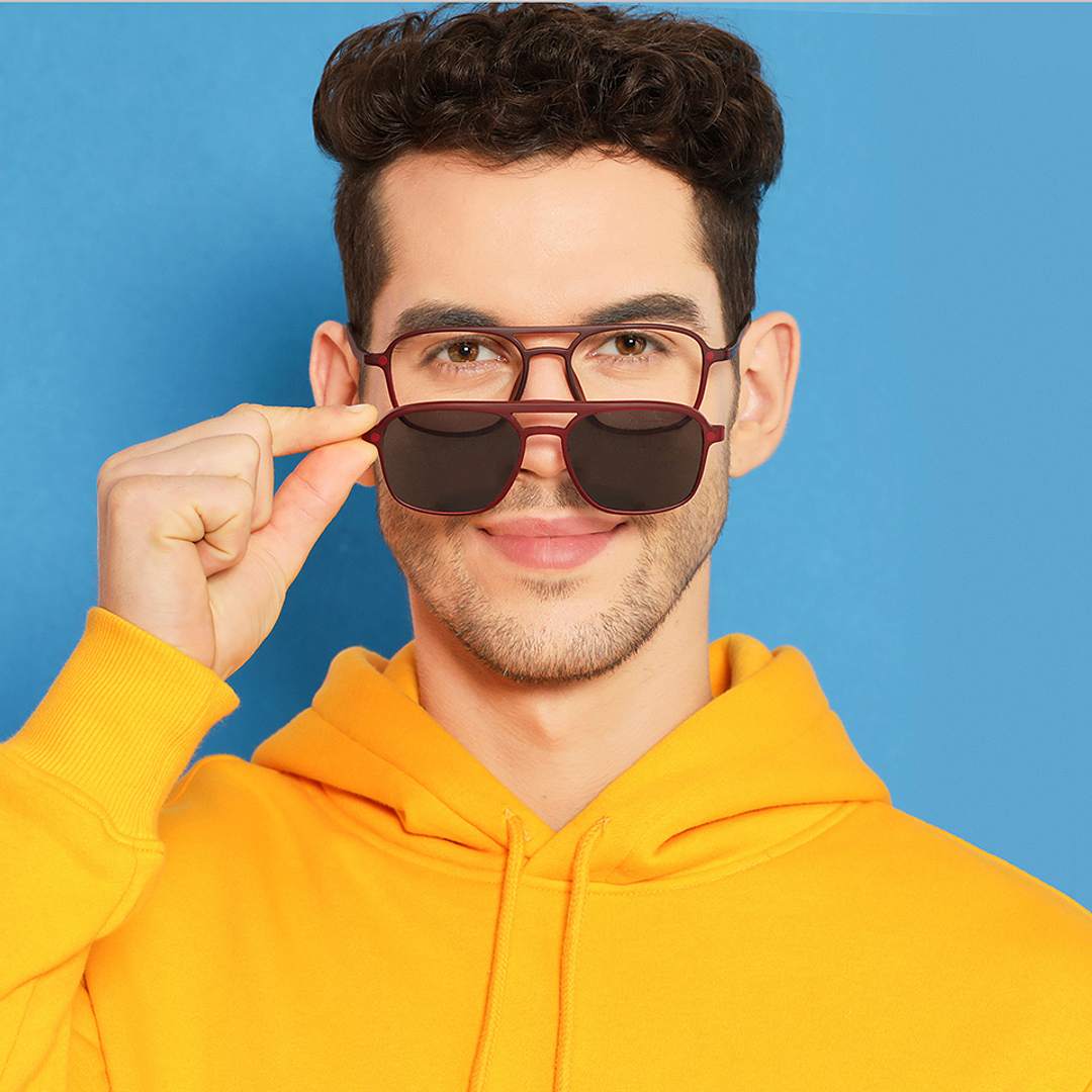 Lenskart Air Online Red Full Rim Square right side