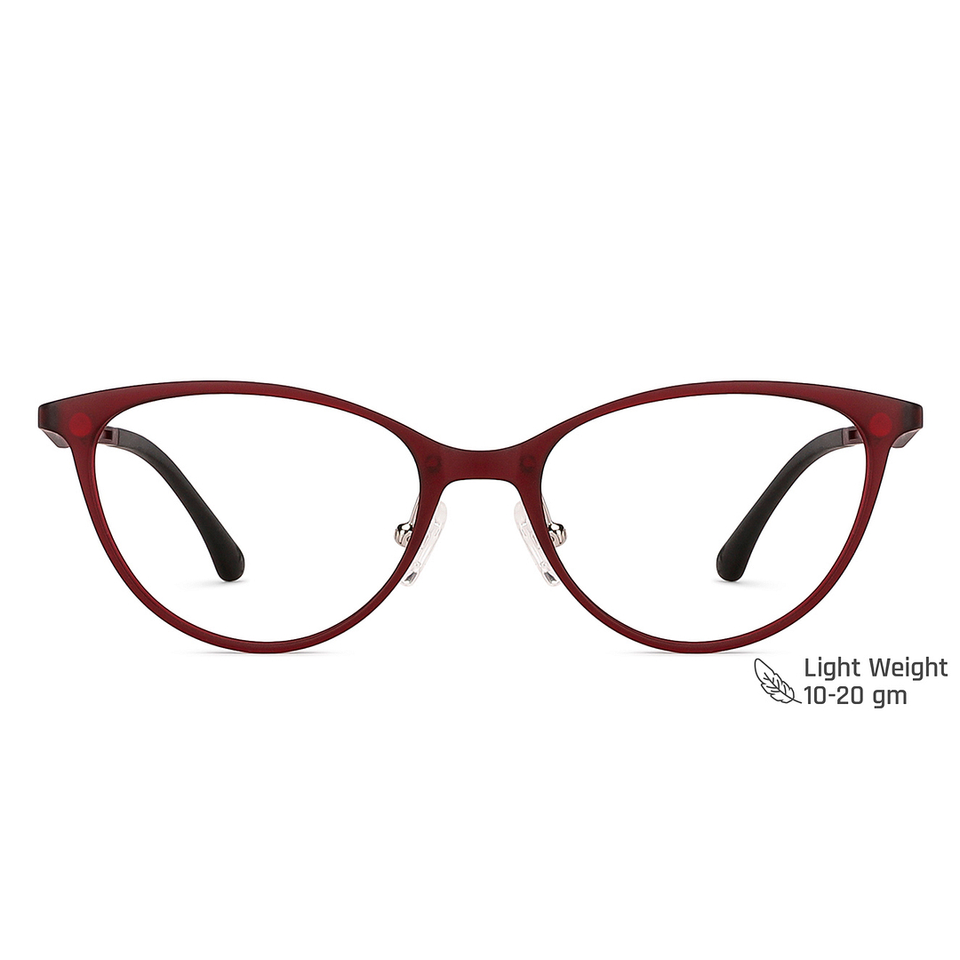 Lenskart Air Online Red Full Rim Cat Eye right side