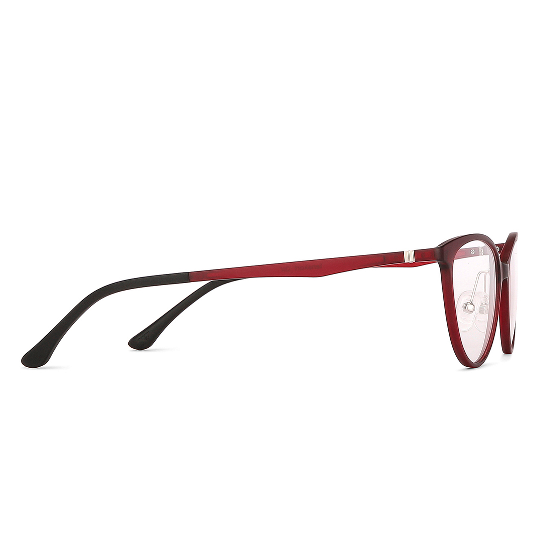 Lenskart Air Online Red Full Rim Cat Eye left side