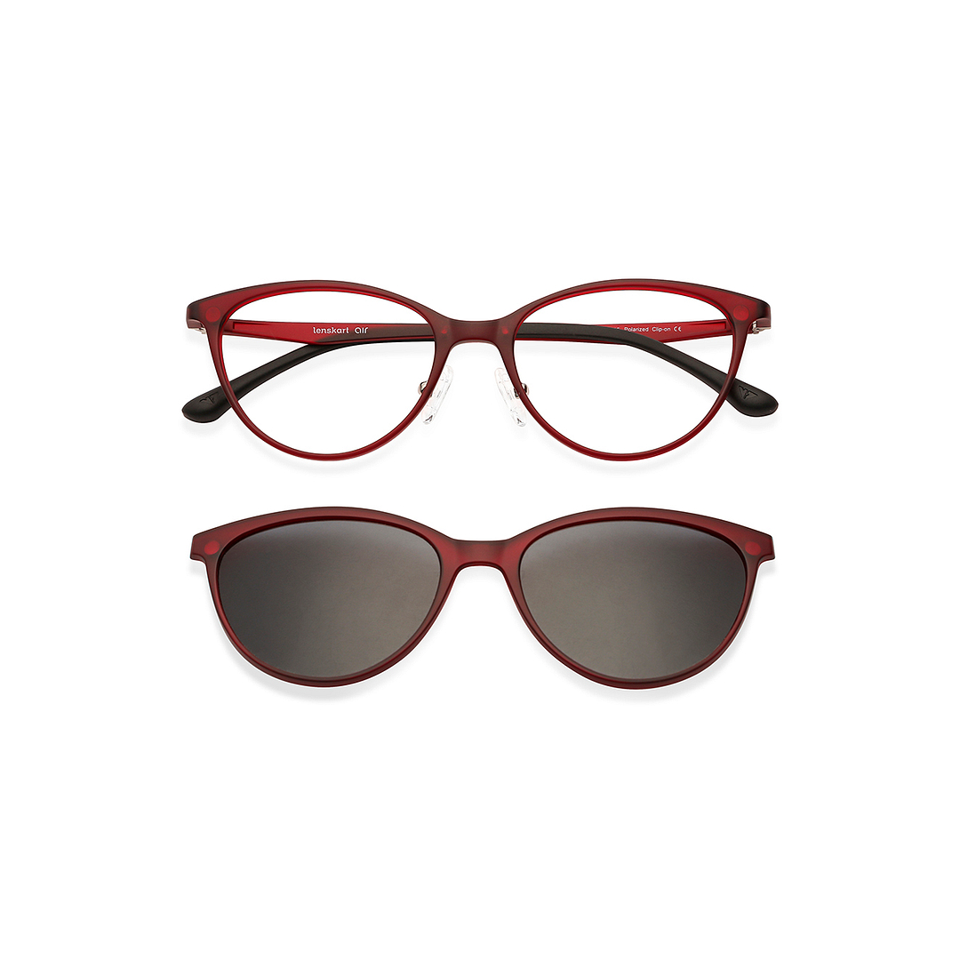 Lenskart Air Online Red Full Rim Cat Eye right side
