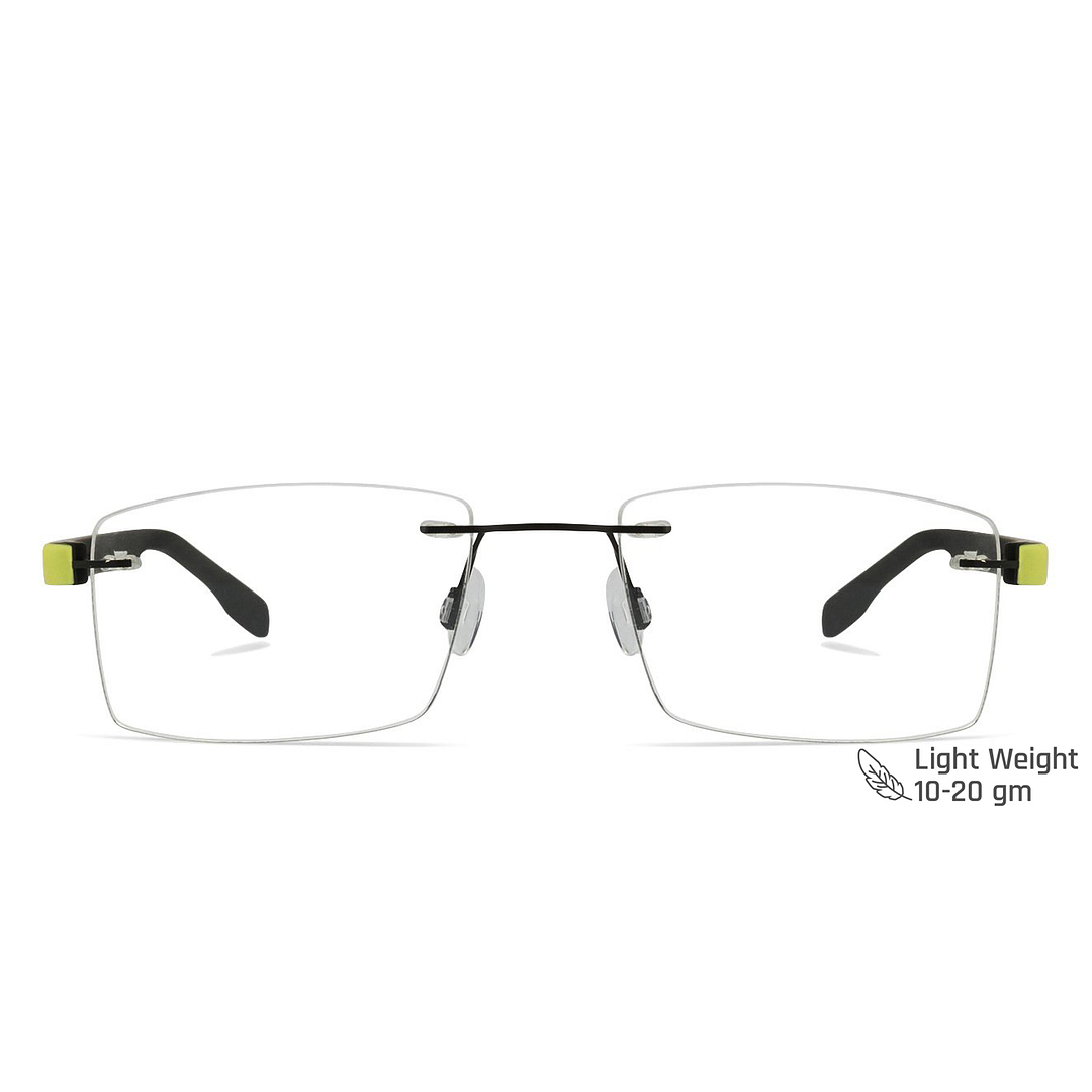 Lenskart Air Online Black Rimless Rectangle right side