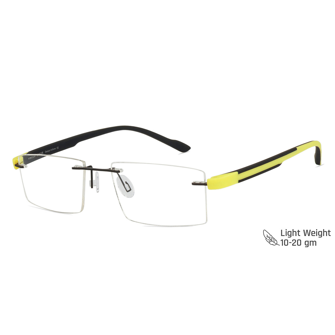 Lenskart Air Online Black Rimless Rectangle right side
