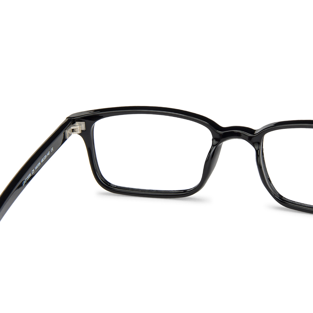 Lenskart BLU Screen Glasses Blue Block Zero Power Screen Glasses: Black Full Rim Rectangle Lenskart BLU LB E13535-C5 right side