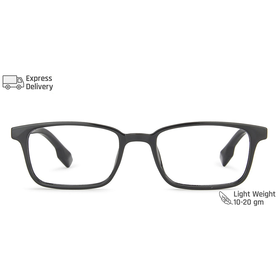 Lenskart BLU Screen Glasses Blue Block Zero Power Screen Glasses: Black Full Rim Rectangle Lenskart BLU LB E13535-C5 left side