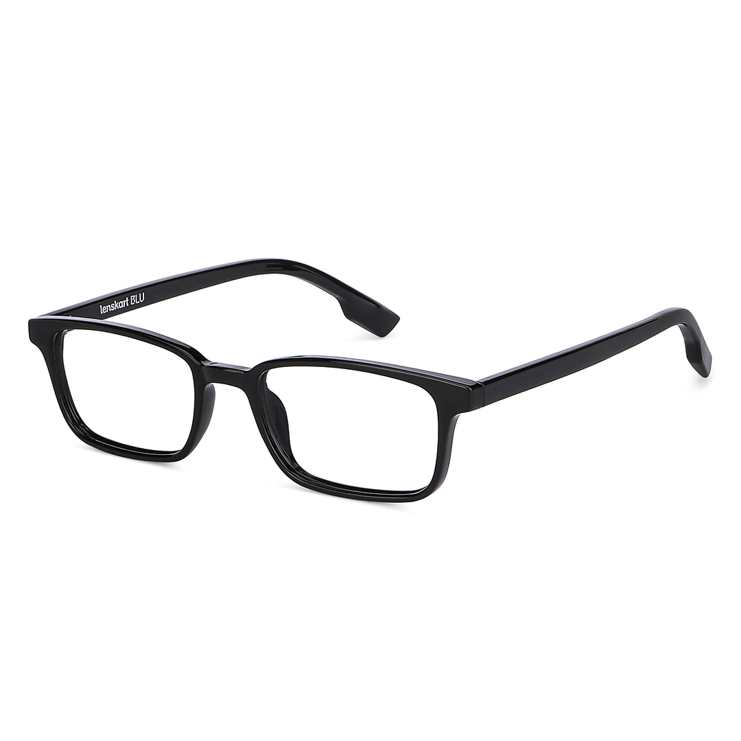 Lenskart BLU Screen Glasses Blue Block Zero Power Screen Glasses: Black Full Rim Rectangle Lenskart BLU LB E13535-C5 right side