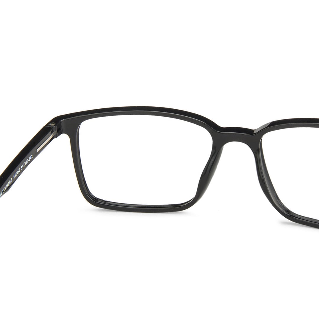 Lenskart BLU Screen Glasses Blue Block Zero Power Screen Glasses : Matte Black Full Rim Rectangle Lenskart BLU LB E13737-C1 right side