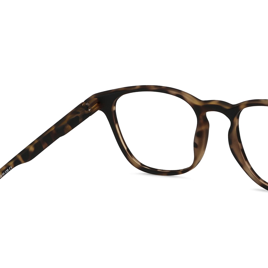 Lenskart BLU Screen Glasses Blue Block Zero Power Screen Glasses: Tortoise Full Rim Square Lenskart Blu LB E14058-C2 right side