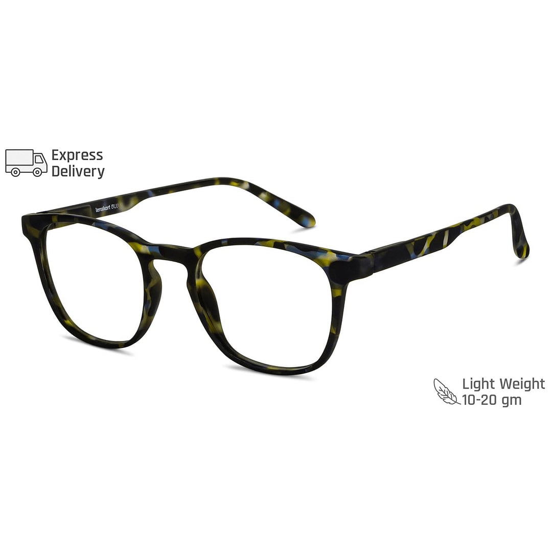 Lenskart Air Blue Block Phone  Computer Glasses: Black Blue Tortoise Full Rim Square Lenskart Blu LB E14058-C5 right side