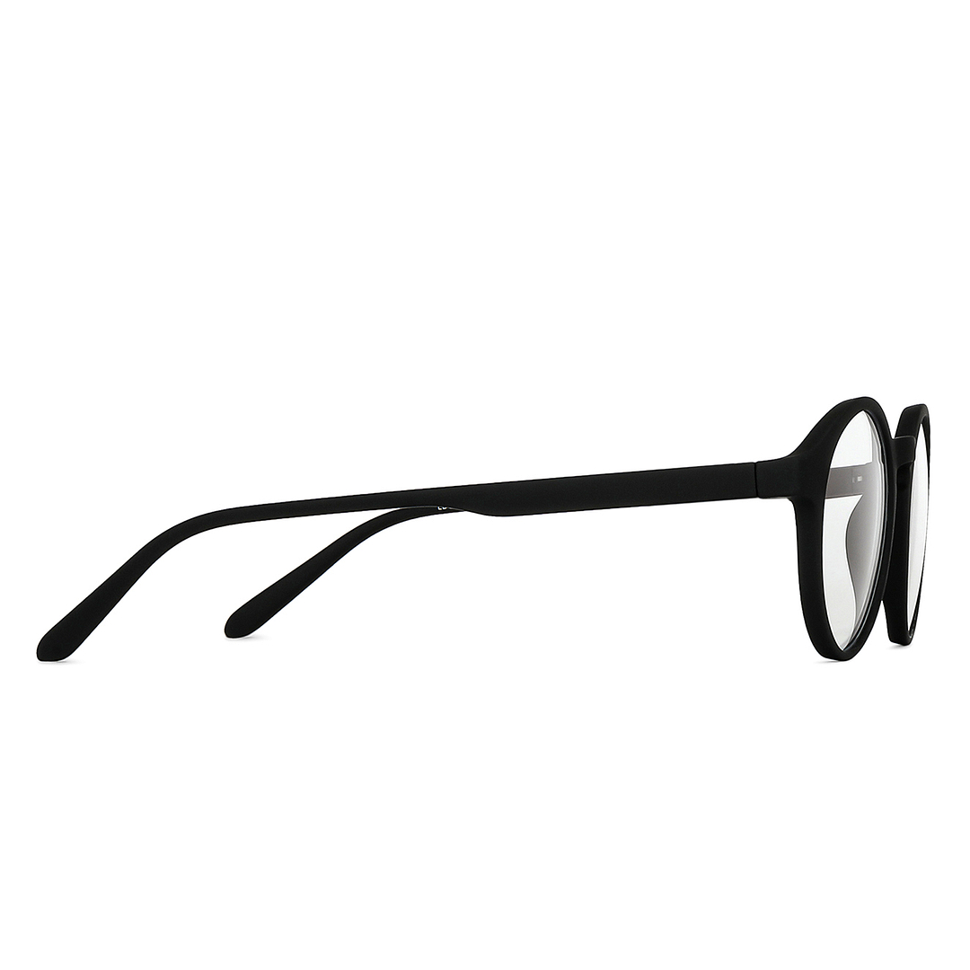 Lenskart BLU Screen Glasses Blue Block Zero Power Screen Glasses: Black Full Rim Round Lenskart Blu LB E14059-C1 left side