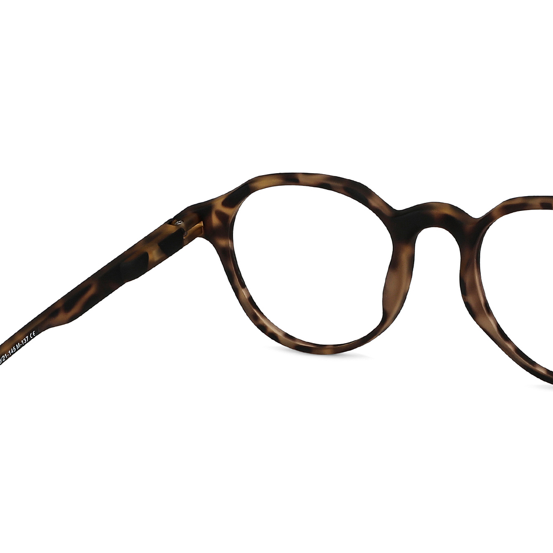 Lenskart BLU Screen Glasses Blue Block Zero Power Screen Glasses: Tortoise Full Rim Round Lenskart Blu LB E14060-C2 right side