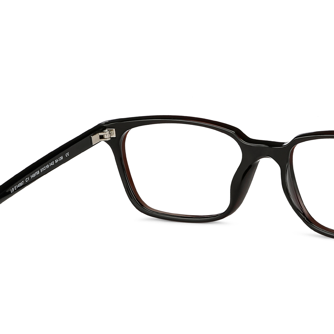 Lenskart BLU Screen Glasses Blue Block Zero Power Screen Glasses: Black Full Rim Rectangle Lenskart BLU LB E14067-C1 right side