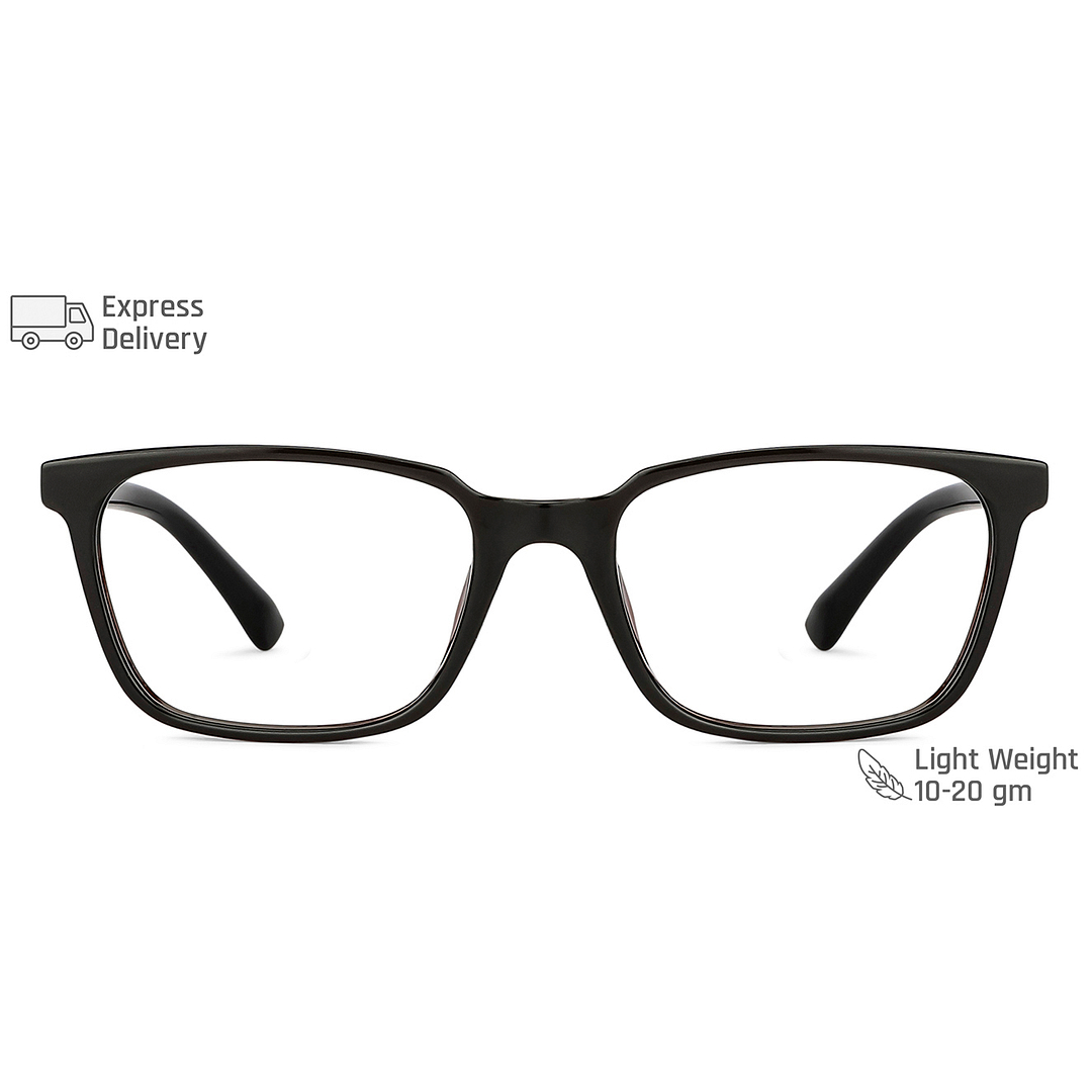 Lenskart BLU Screen Glasses Blue Block Zero Power Screen Glasses: Black Full Rim Rectangle Lenskart BLU LB E14067-C1 left side