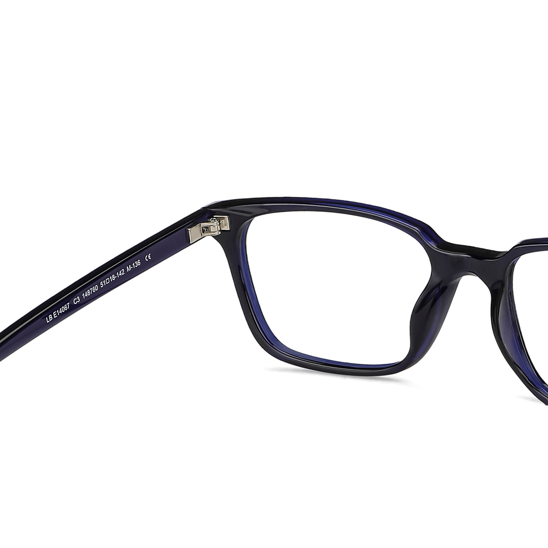Lenskart BLU Screen Glasses Blue Block Zero Power Screen Glasses: Blue Full Rim Rectangle Lenskart BLU LB E14067-C3 right side