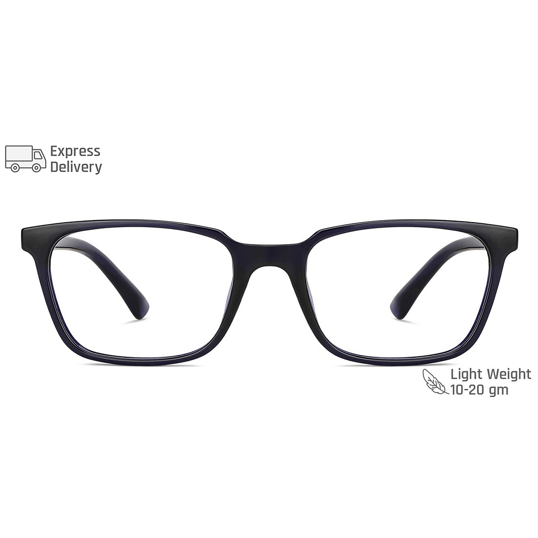 Lenskart BLU Screen Glasses Blue Block Zero Power Screen Glasses: Blue Full Rim Rectangle Lenskart BLU LB E14067-C3 left side