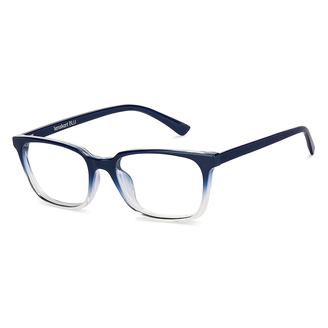 Lenskart BLU Screen Glasses Blue Block Zero Power Screen Glasses : BlueTransparent Full Rim Rectangle Lenskart BLU LB E14067-C5 right side