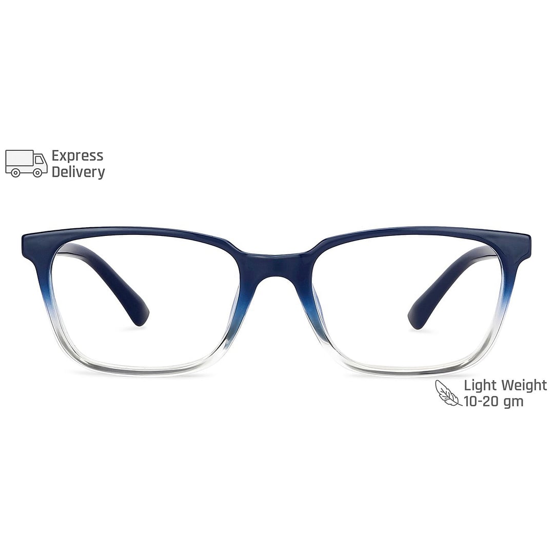 Lenskart BLU Screen Glasses Blue Block Zero Power Screen Glasses : BlueTransparent Full Rim Rectangle Lenskart BLU LB E14067-C5 left side