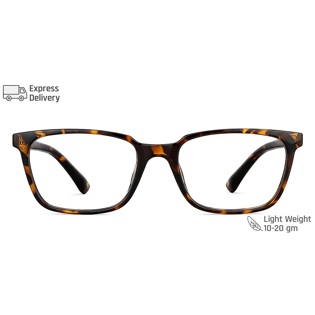 Lenskart BLU Screen Glasses Blue Block Zero Power Screen Glasses: Tortoise Full Rim Rectangle Lenskart BLU LB E14067-C6 left side