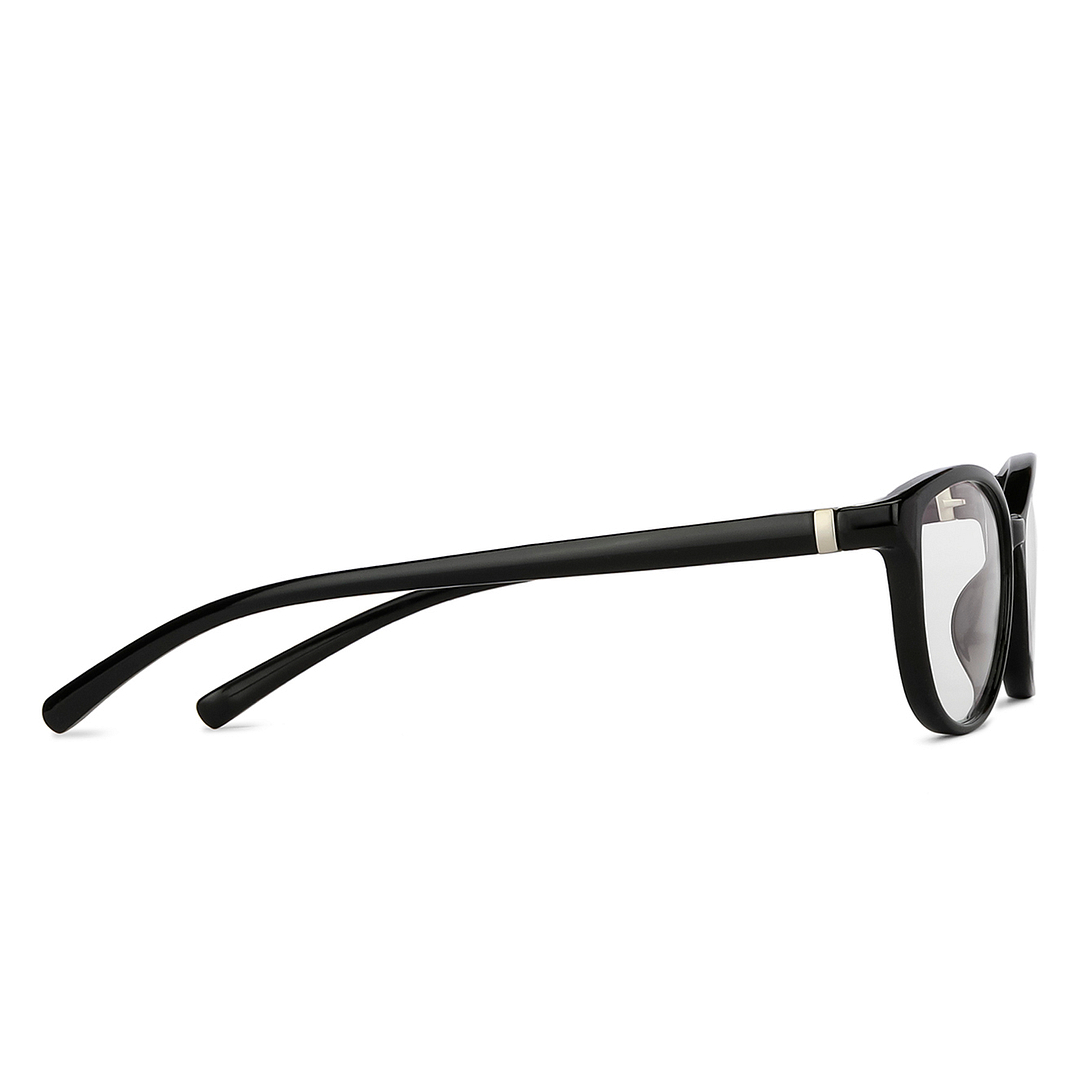 Lenskart BLU Screen Glasses Blue Block Zero Power Screen Glasses: Black Full Rim Cat Eye Lenskart BLU LB E14069-C4 left side