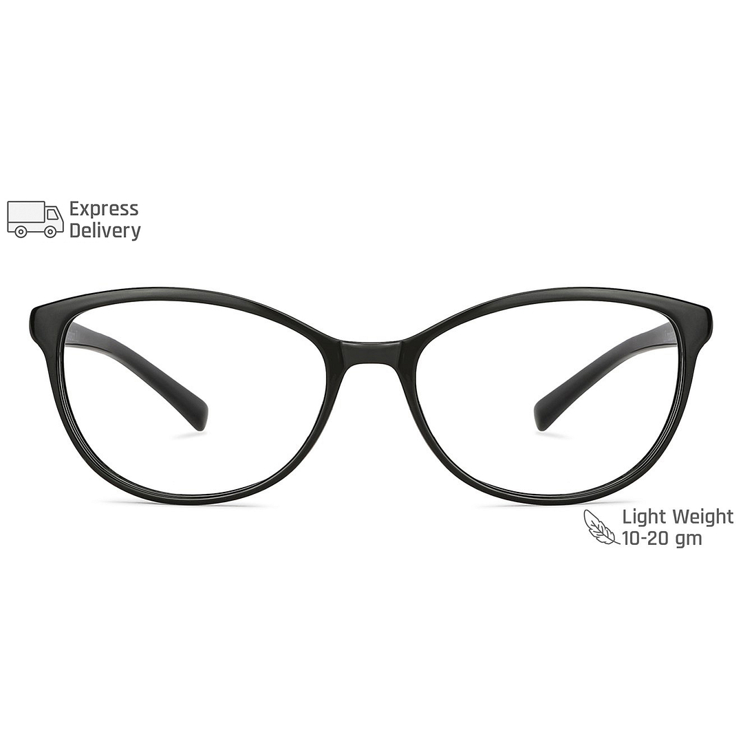Lenskart BLU Screen Glasses Blue Block Zero Power Screen Glasses: Black Full Rim Cat Eye Lenskart BLU LB E14069-C4 left side