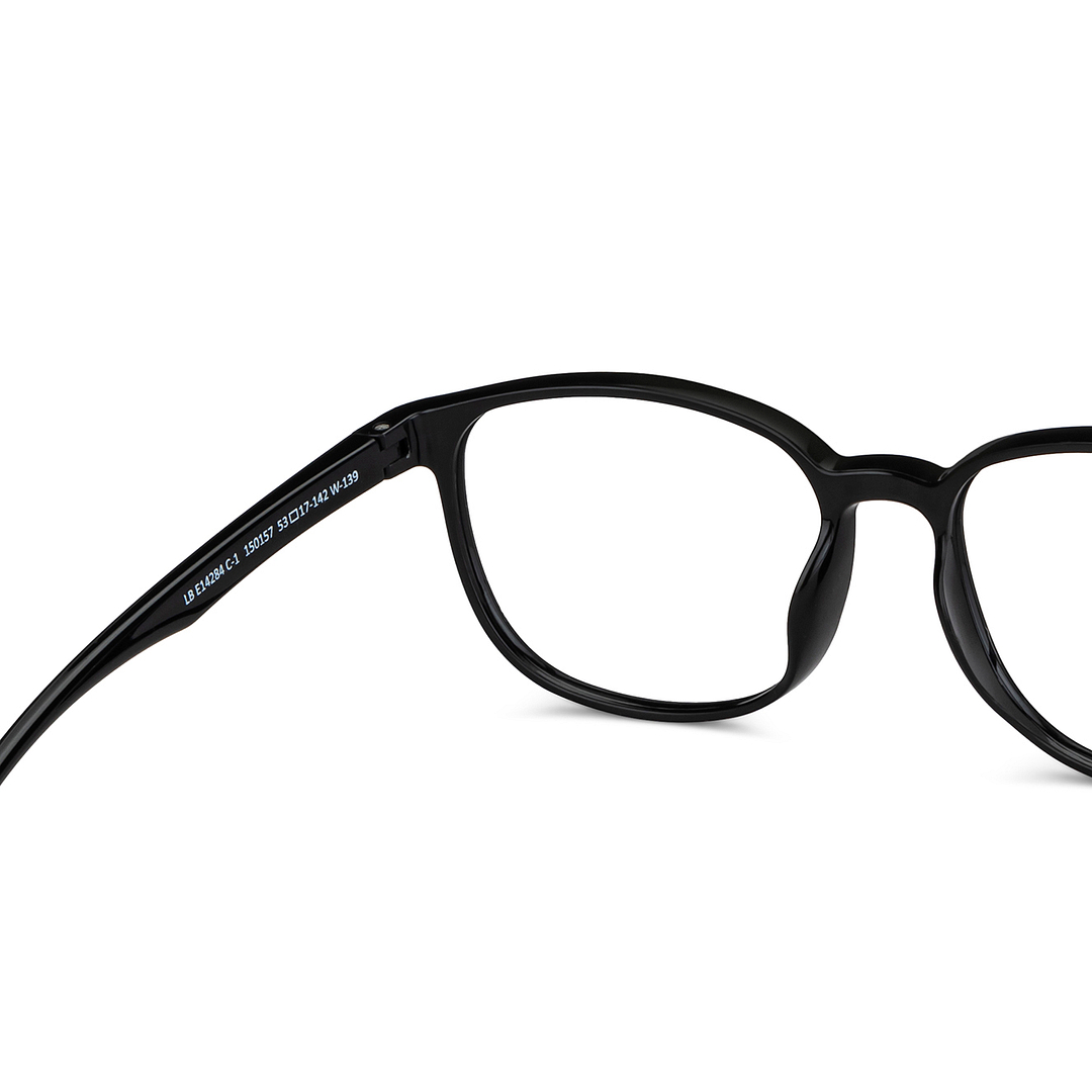 Lenskart BLU Screen Glasses Blue Block Zero Power Screen Glasses : Black Full Rim Square Lenskart Blu LB E14284-C1 right side