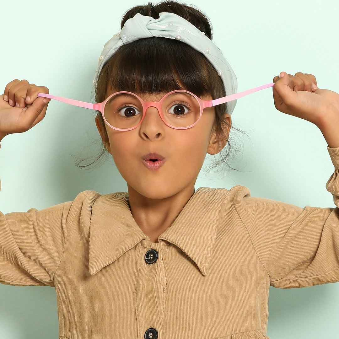 Hooper Online Pink Transparent Full Rim Round left side