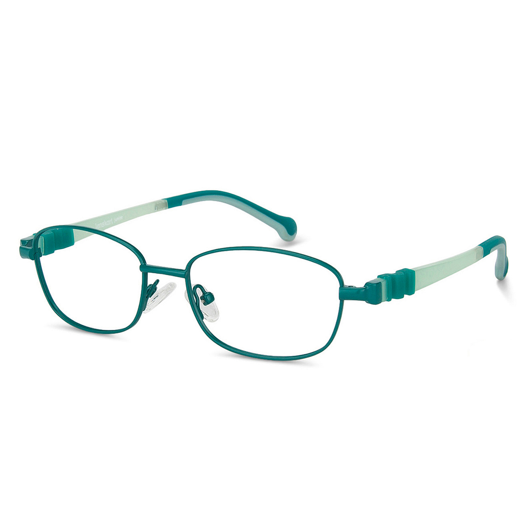 Lenskart Junior Computer Glasses Blue-Block Kids Computer Glasses: Green Full Rim Rectangle Kids  8-12 yrs  Lenskart Junior LKJ E10013CE-C1 right side