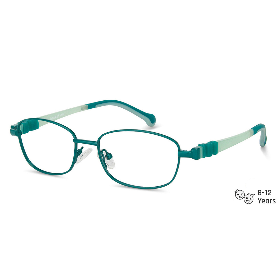 Lenskart Junior Computer Glasses Blue-Block Kids Computer Glasses: Green Full Rim Rectangle Kids  8-12 yrs  Lenskart Junior LKJ E10013CE-C1 right side