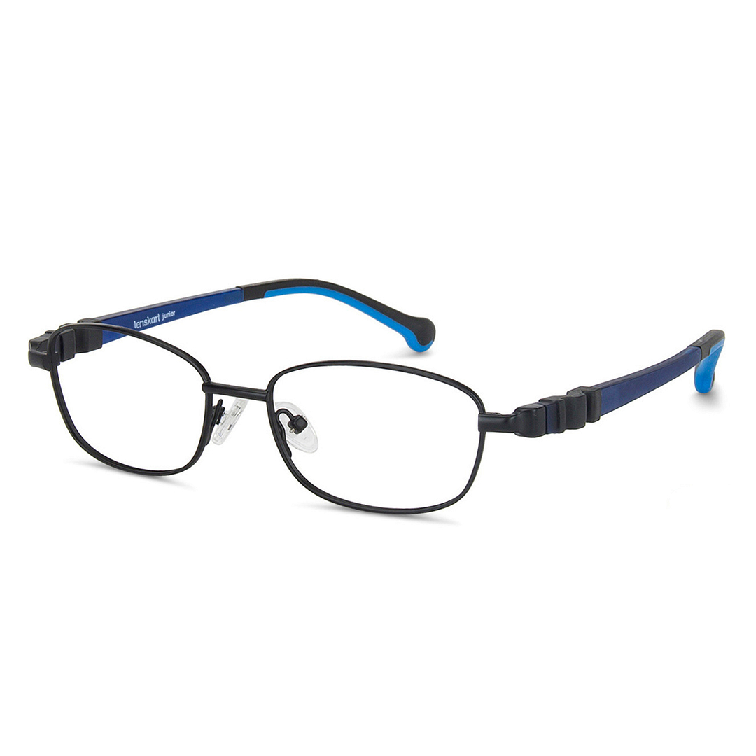Lenskart Junior Computer Glasses Blue-Block Kids Computer Glasses: Black Blue Full Rim Rectangle Kids  8-12 yrs  Lenskart Junior LKJ E10013CE-C2 right side