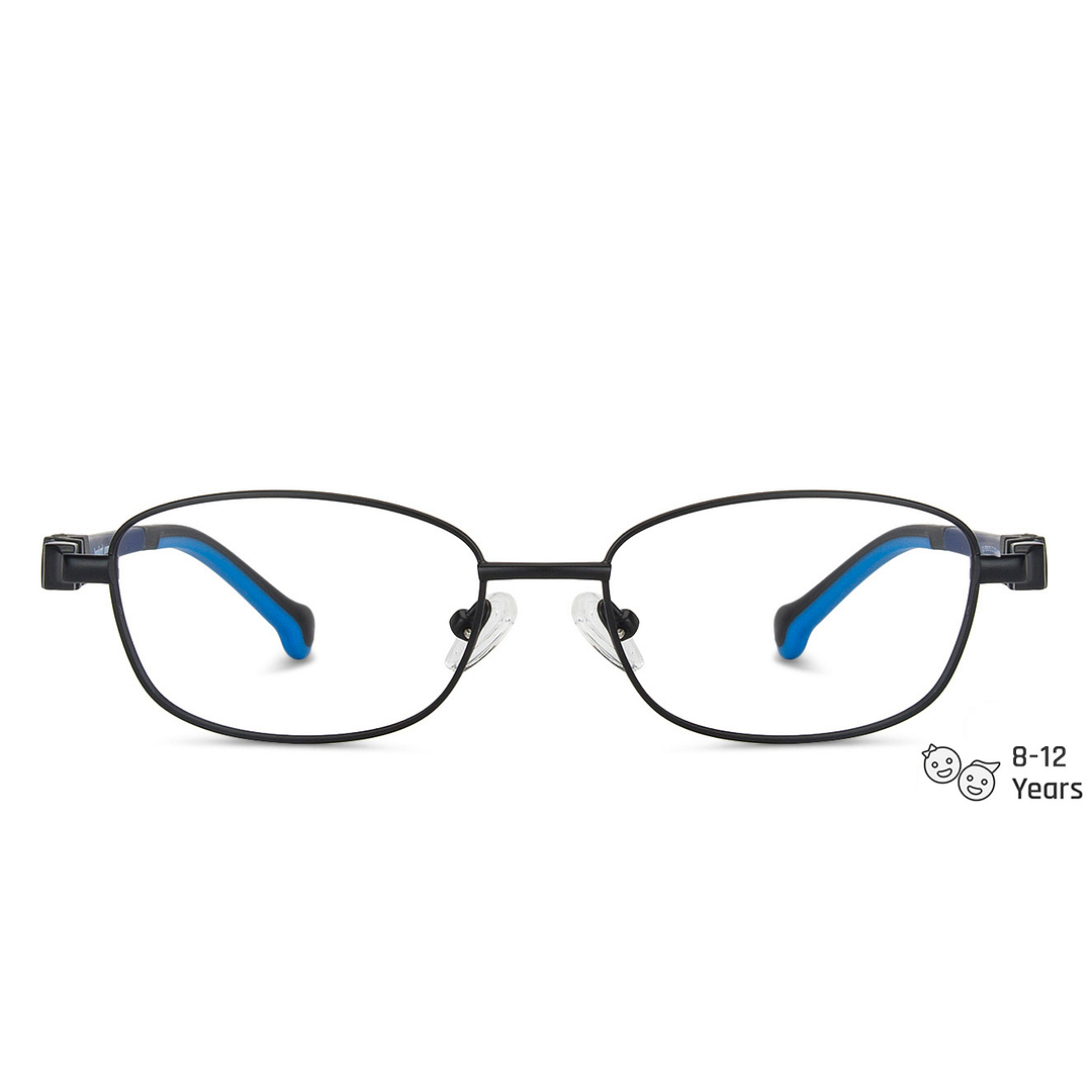 Lenskart Junior Computer Glasses Blue-Block Kids Computer Glasses: Black Blue Full Rim Rectangle Kids  8-12 yrs  Lenskart Junior LKJ E10013CE-C2 left side