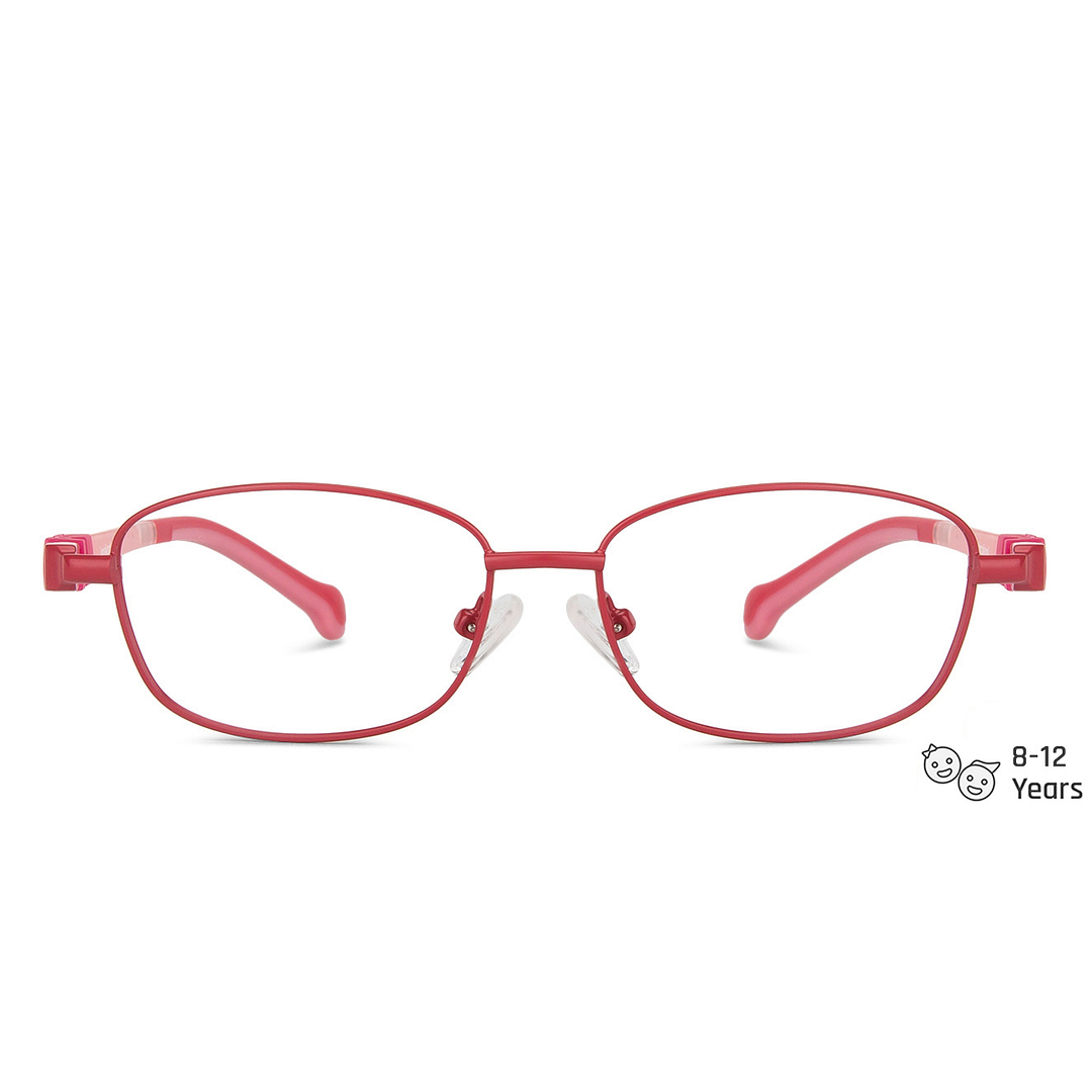 Lenskart Junior Computer Glasses Blue-Block Kids Computer Glasses: Pink Full Rim Rectangle Kids  8-12 yrs  Lenskart Junior LKJ E10013CE-C3 left side