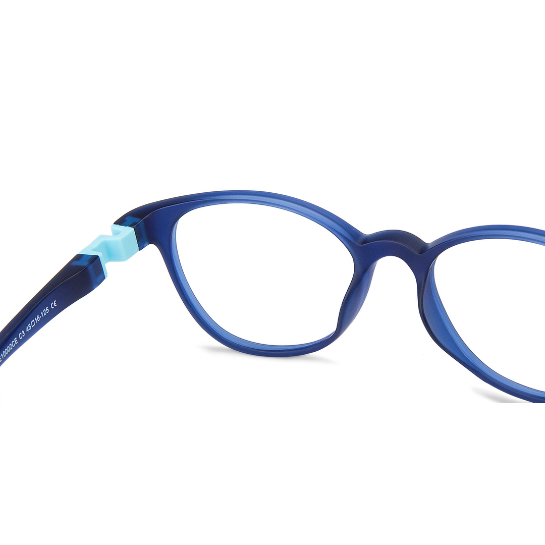 Hooper Online Blue Transparent Full Rim Round left side