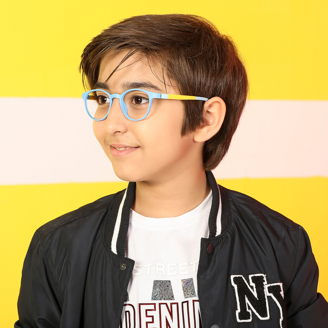 Hooper Online Sky Blue Full Rim Round left side