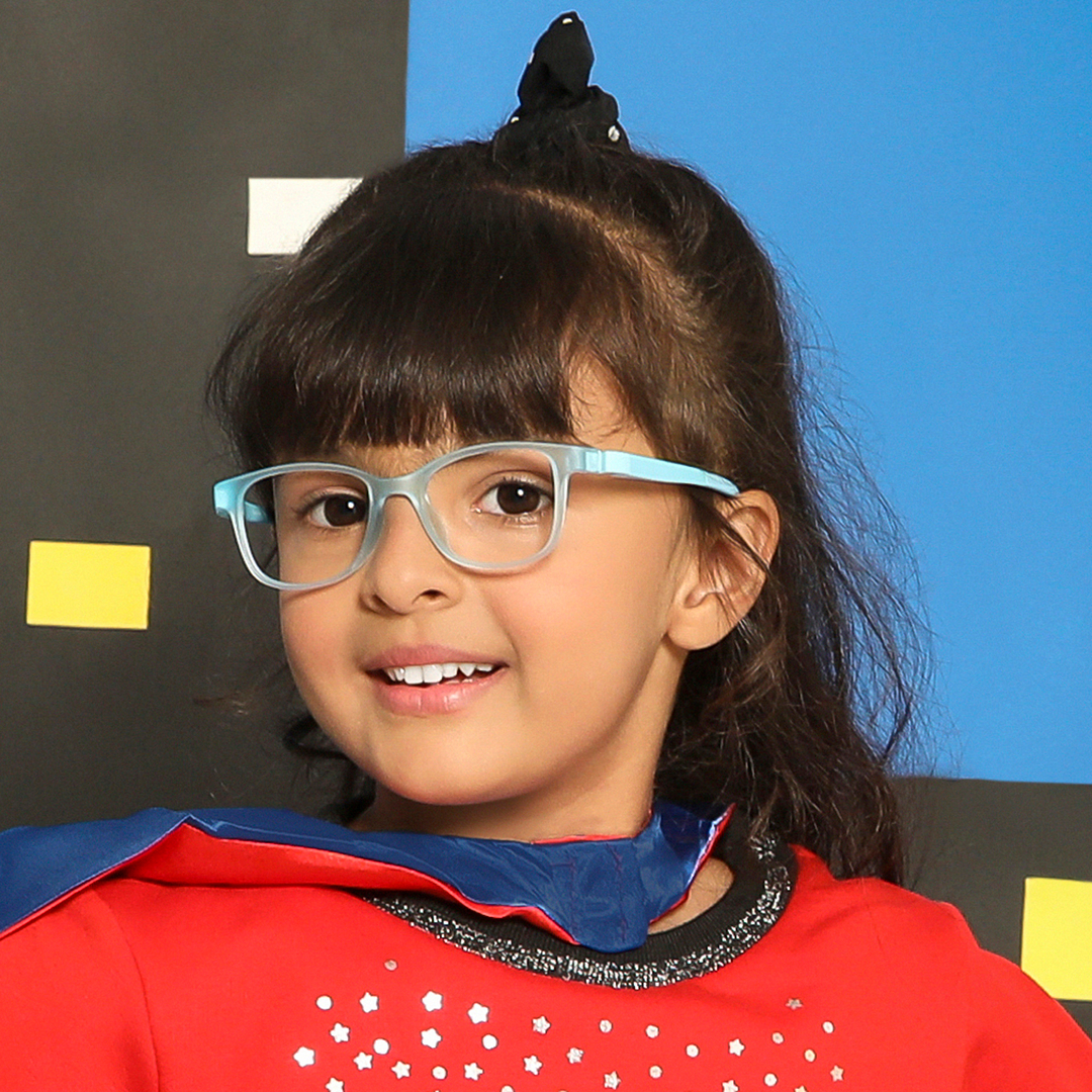 Hooper Online Blue Transparent Full Rim Rectangle left side