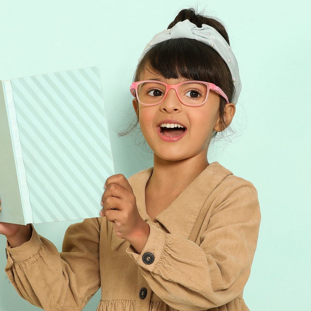 Hooper Online Pink Full Rim Rectangle left side