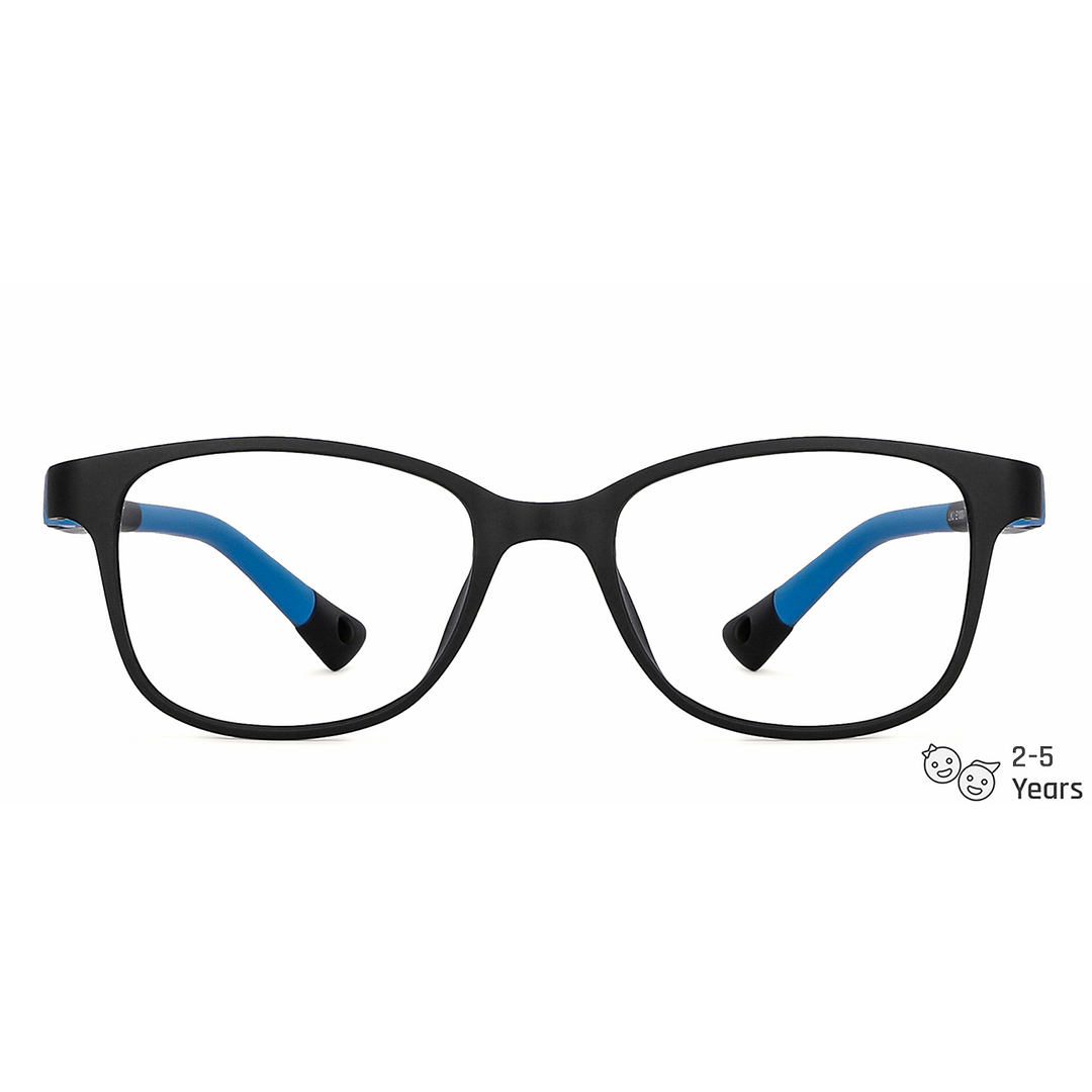 Lenskart Junior Computer Glasses Blue-Block Kids Computer Glasses: Matte Black Blue Full Rim Rectangle Kids  2-5 yrs  Lenskart Junior LKJ E10004CE-C2 left side