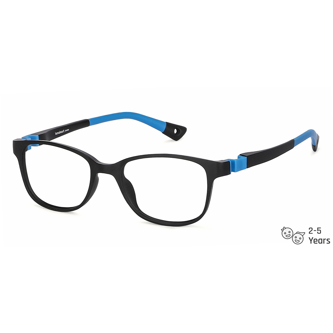 Lenskart Junior Computer Glasses Blue-Block Kids Computer Glasses: Matte Black Blue Full Rim Rectangle Kids  2-5 yrs  Lenskart Junior LKJ E10004CE-C2 right side