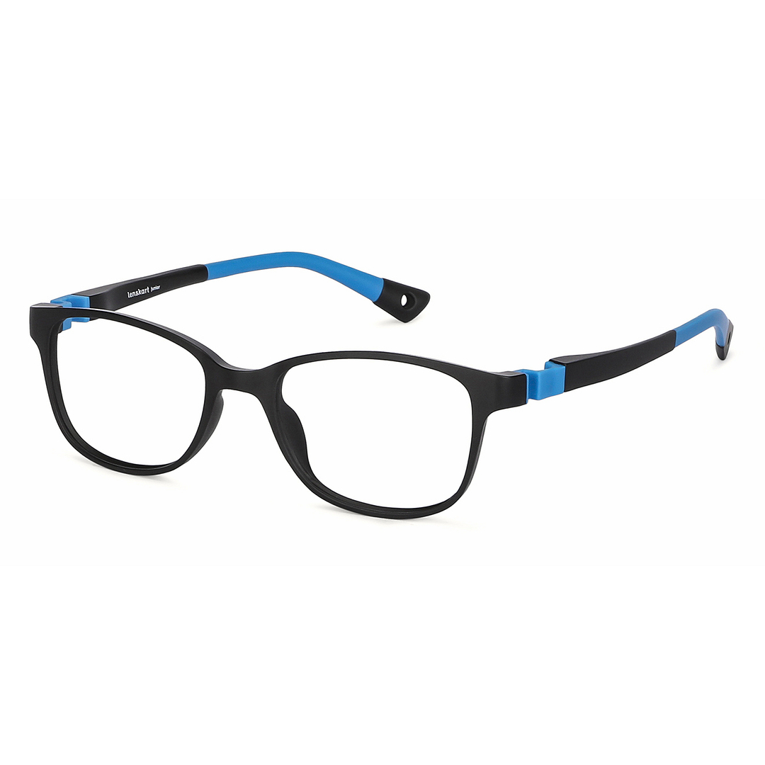 Lenskart Junior Computer Glasses Blue-Block Kids Computer Glasses: Matte Black Blue Full Rim Rectangle Kids  2-5 yrs  Lenskart Junior LKJ E10004CE-C2 left side