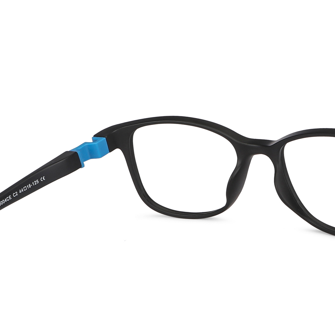 Lenskart Junior Computer Glasses Blue-Block Kids Computer Glasses: Matte Black Blue Full Rim Rectangle Kids  2-5 yrs  Lenskart Junior LKJ E10004CE-C2 right side
