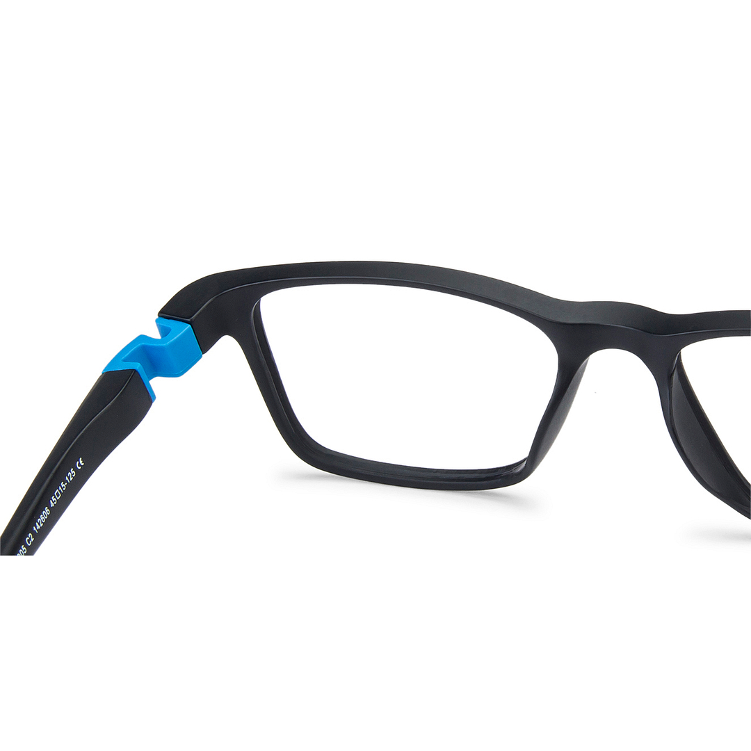 Hooper Online Black Full Rim Rectangle left side