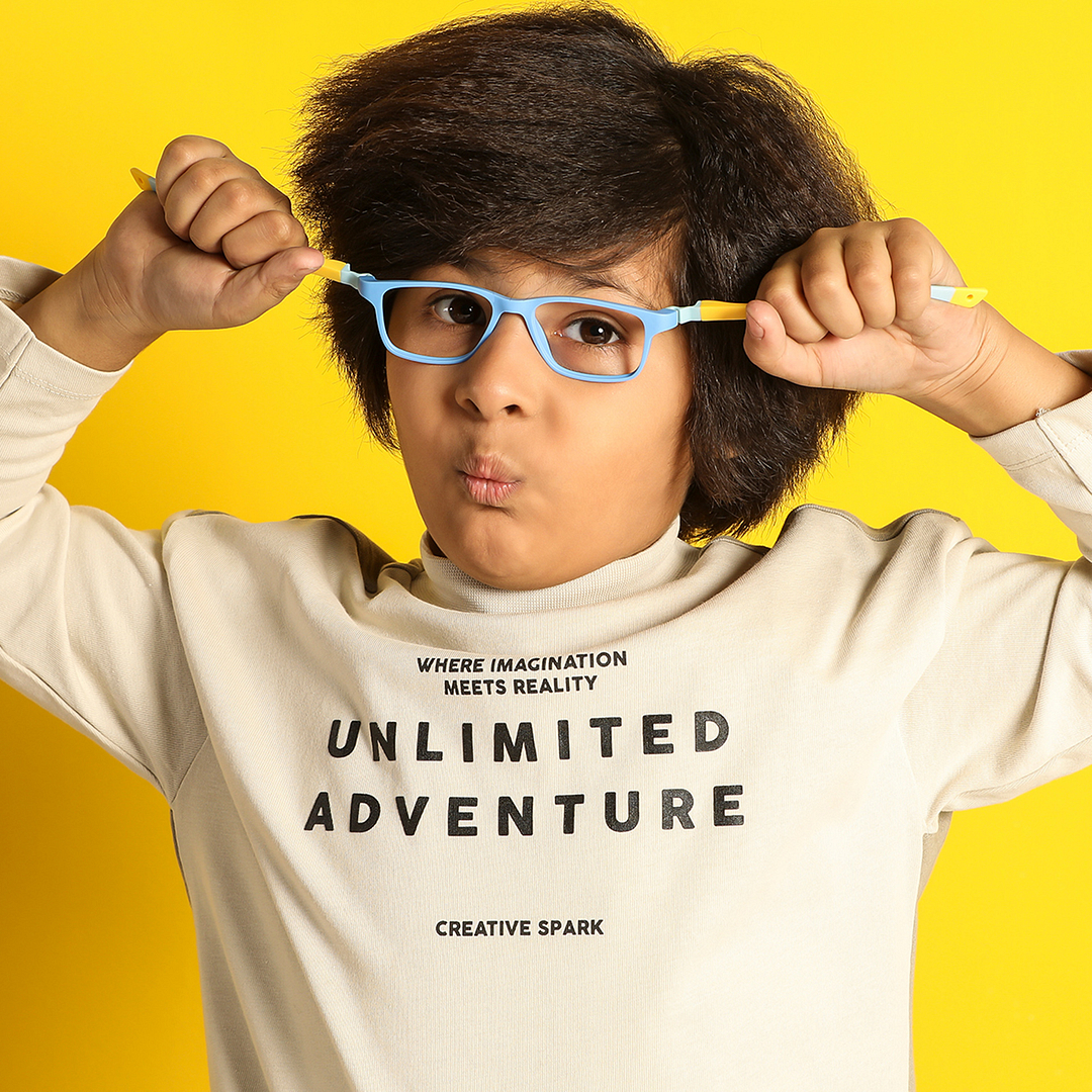 Hooper Online Sky Blue Full Rim Rectangle left side