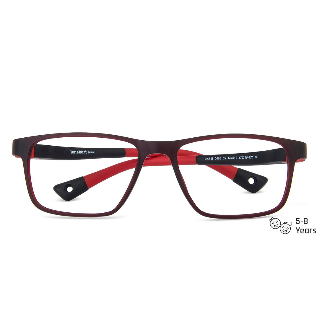 Hooper Online Red Full Rim Rectangle left side