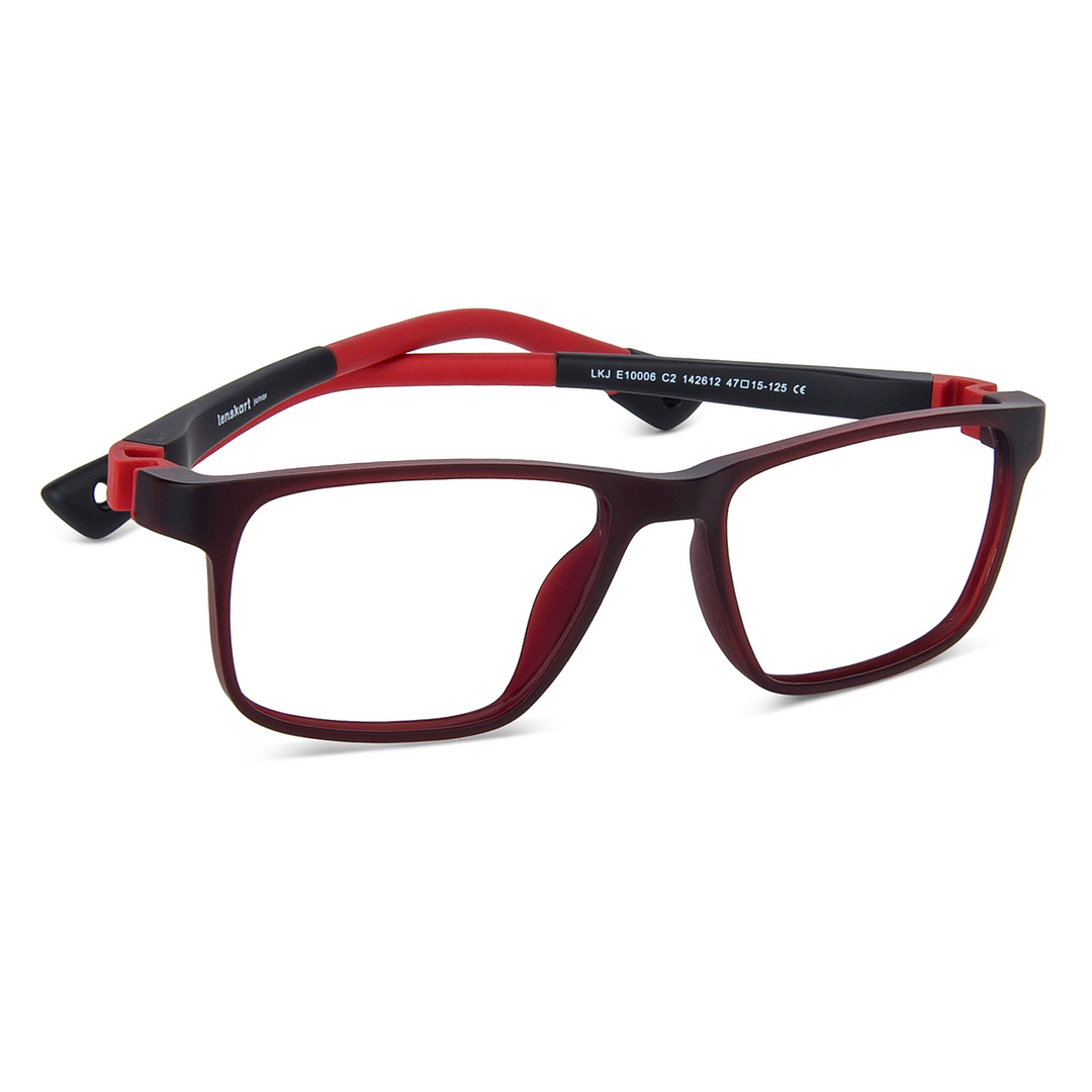 Hooper Online Red Full Rim Rectangle left side
