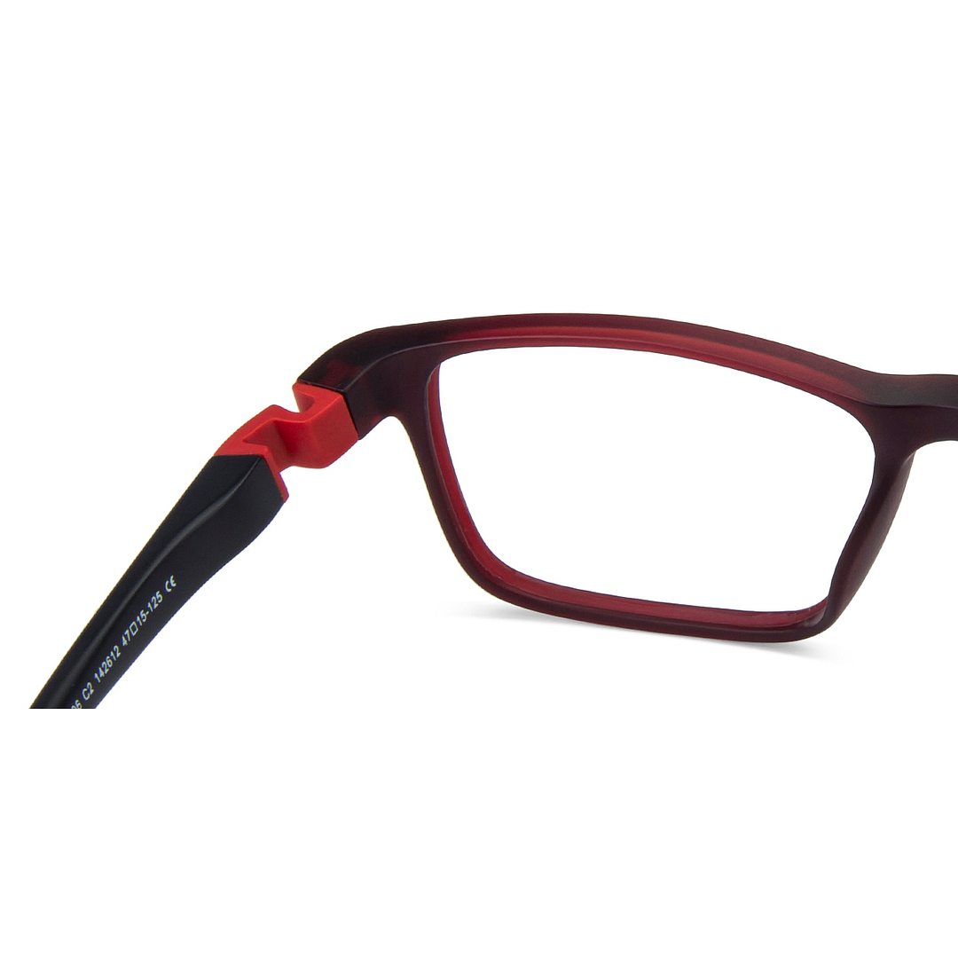 Hooper Online Red Full Rim Rectangle left side