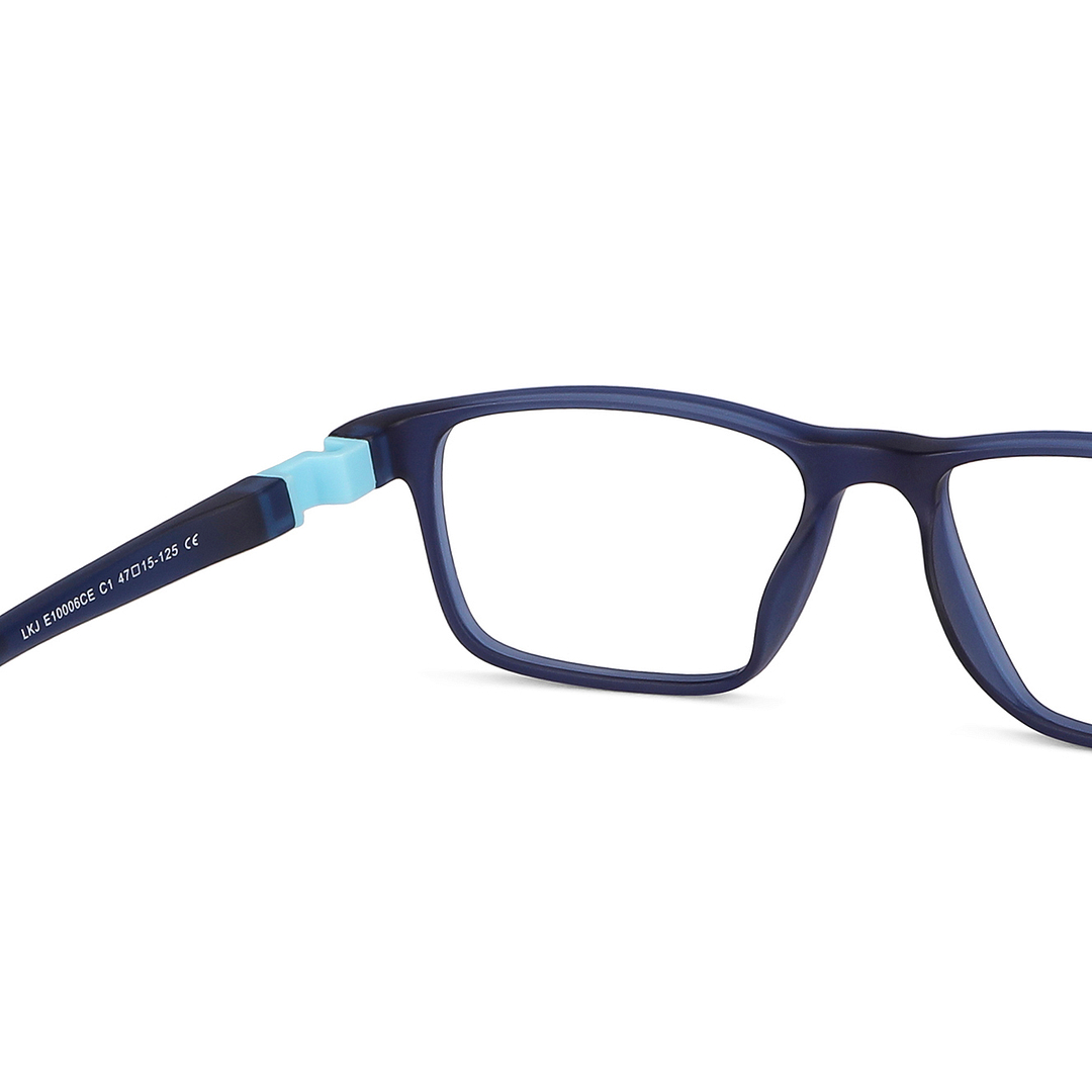 Hooper Online Blue Transparent Full Rim Rectangle right side