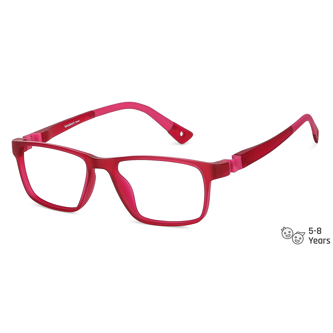 Hooper Online Pink Transparent Full Rim Rectangle left side