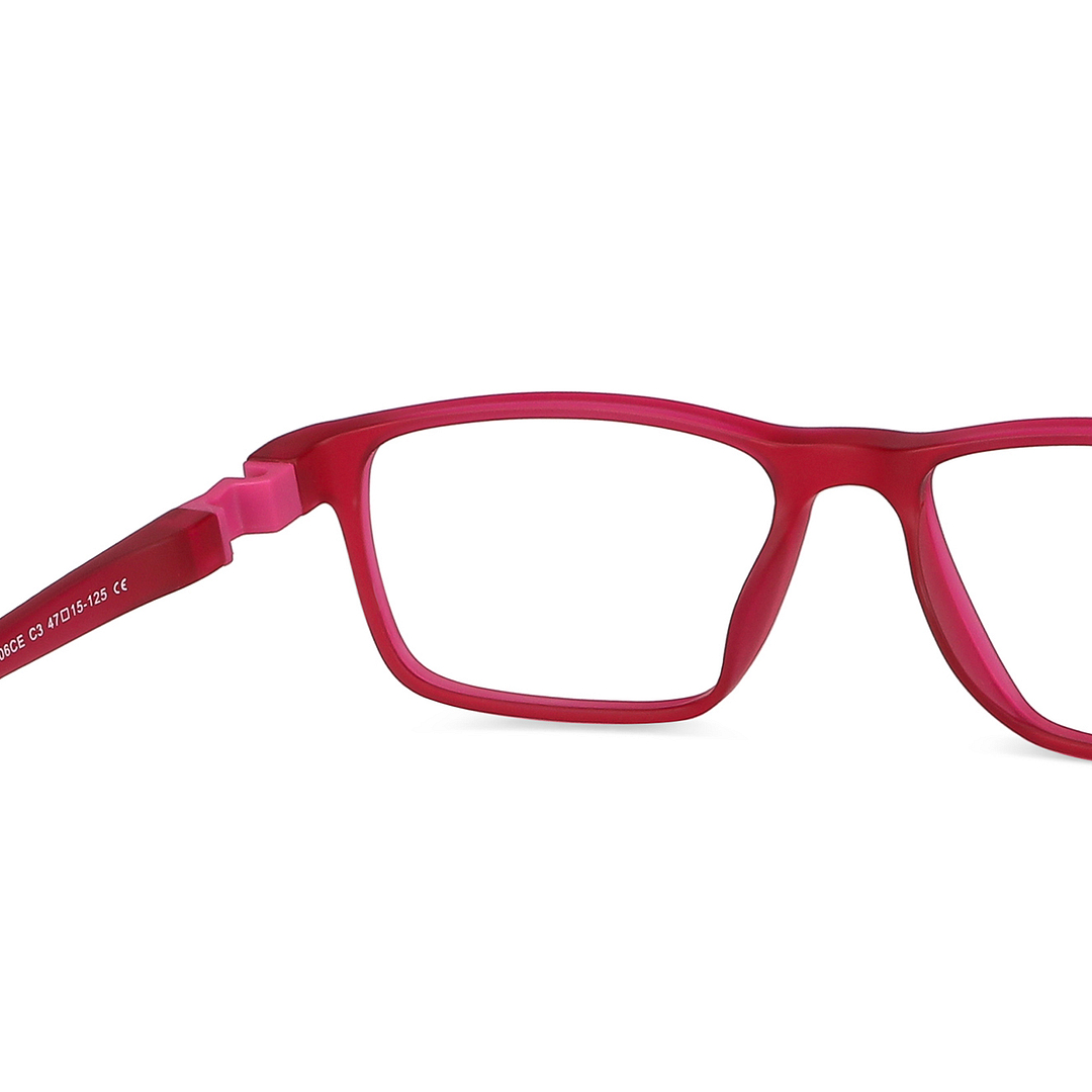 Hooper Online Pink Transparent Full Rim Rectangle left side