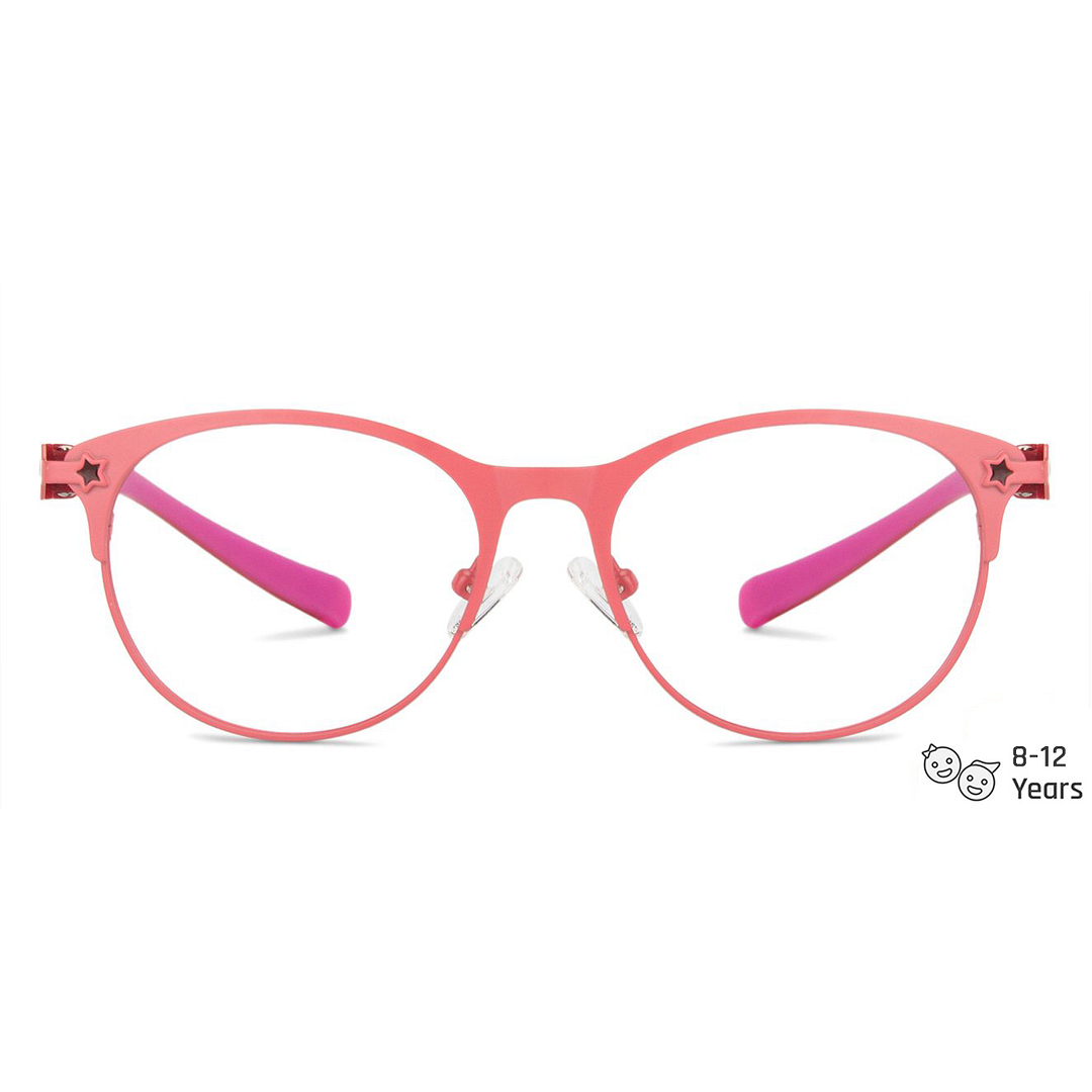 Lenskart Junior Computer Glasses Blue-Block Kids Computer Glasses: Pink Maroon Full Rim Cat Eye Kids  8-12 yrs  Lenskart Junior LKJ E10007CE-C1 left side