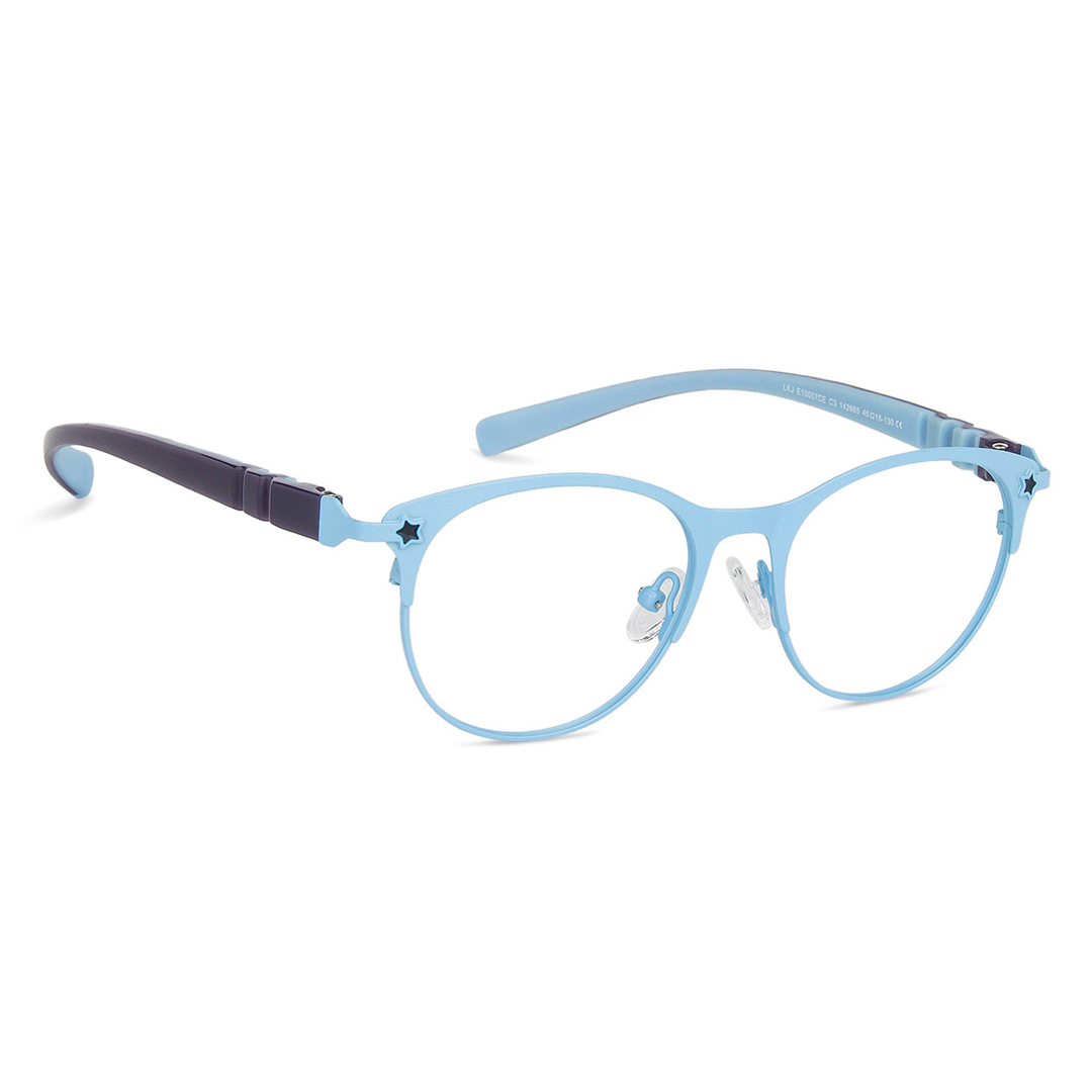 Lenskart Junior Computer Glasses Blue-Block Kids Computer Glasses: Sky Blue Blue Full Rim Cat Eye Kids  8-12 yrs  Lenskart Junior LKJ E10007CE-C3 left side